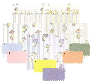 Dollhouse Miniature Wallpaper, Dapper Ducks, White